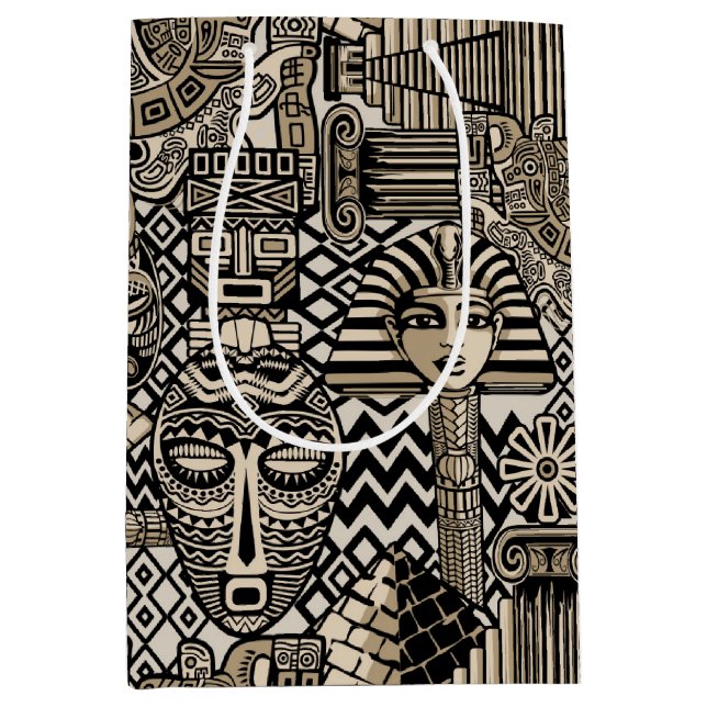 Sac Cadeau Moyen Symboles historiques anciens Style de tatouage (Devant)