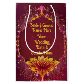 Sac Cadeau Moyen Symphonie florale : Collection d'élégance Mariage