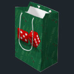 Sac Cadeau Moyen Table de craps avec dés Las Vegas<br><div class="desc">Au magasin *Las Vegas Icons*, vous trouverez des designs incluant certains des sites les plus populaires de Las Vegas, y compris l'Affiche de bienvenue Las Vegas, des puces de poker simulées, des tables de dés et de craps. Cliquez sur - LASVEGASICONS - dans les étiquettes ci-dessous, ou visitez le magasin...</div>