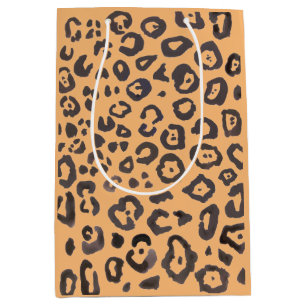 Sac Cadeau Moyen Tableau Motif animal Empreinte de léopard
