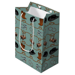 Sac Cadeau Moyen Tack de Rodéo Cowboy 