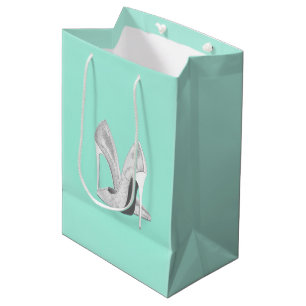 Sac Cadeau Moyen Talons argentés sur Mint