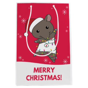 Sac Cadeau Moyen Tapir Christmas Tapire Winter Animaux Medium Cadea