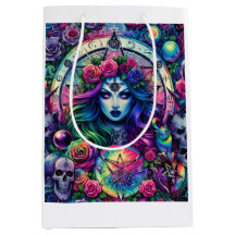 Teinture à cravate d'Halloween sorcière déesse emb