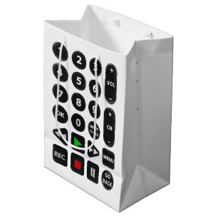 Sac Cadeau Moyen Télécommande TV avec bouton magnétoscope