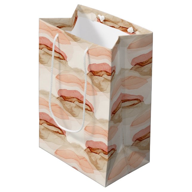 Sac Cadeau Moyen Terre Douce Abstraite (1) (Devant Angle)