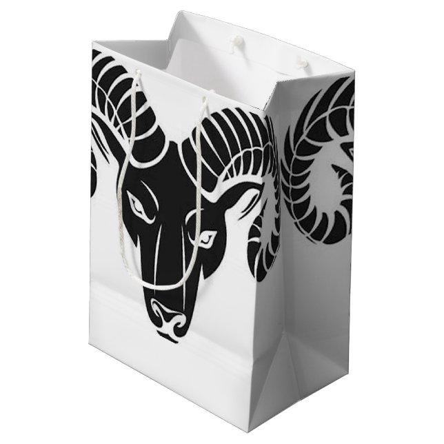 Sac Cadeau Moyen Tête de Ram (Dos Angle)