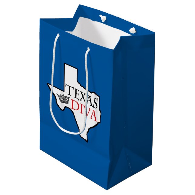 Sac Cadeau Moyen "Texas DIVA" (Devant Angle)
