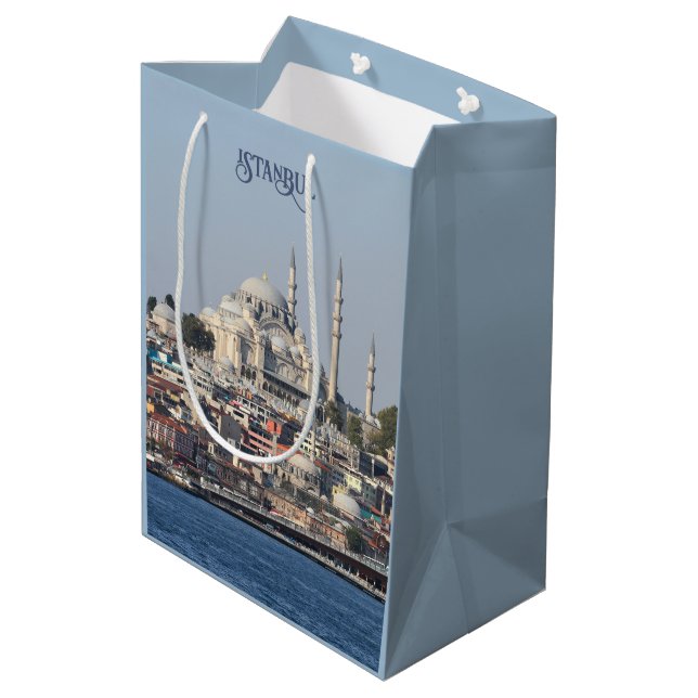 Sac Cadeau Moyen Texte personnalisé Istanbul (Dos Angle)