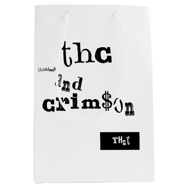 Sac Cadeau Moyen thaddeus & crimson (Devant)