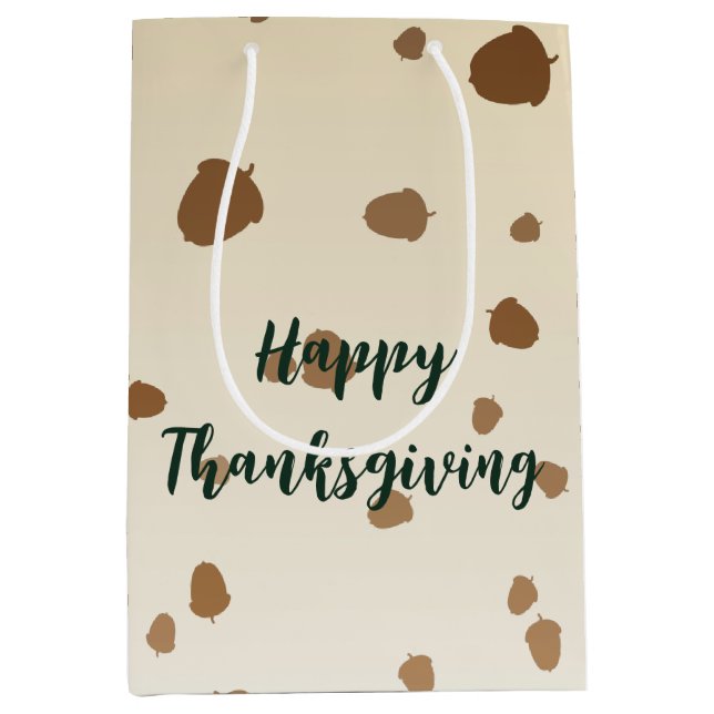 Sac Cadeau Moyen Thanksgiving Acorns (Devant)