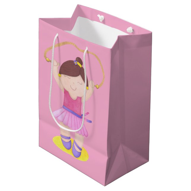 Sac Cadeau Moyen The Ballerina Jumping Rope (Devant Angle)
