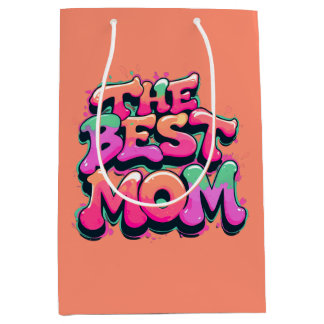 Sac Cadeau Moyen The best mom style graffiti