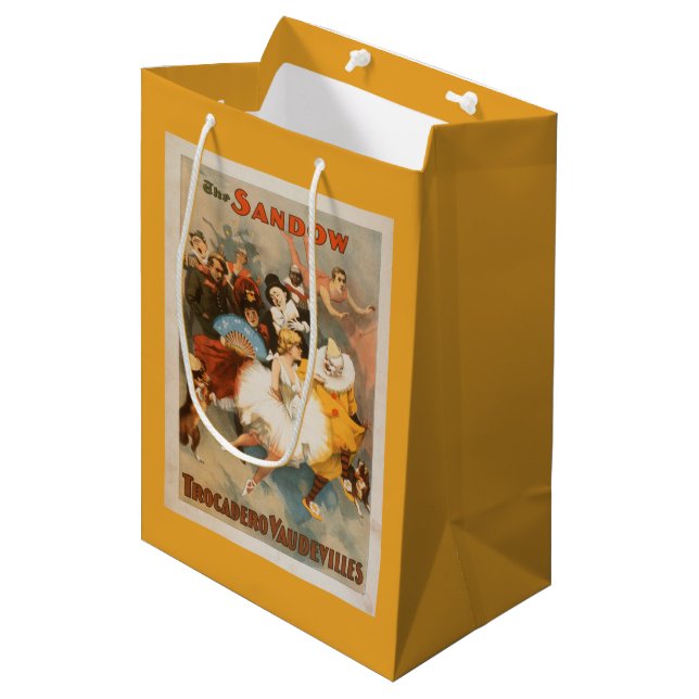 Sac Cadeau Moyen Thème de carnaval de vaudevilles de Sandow (Devant Angle)
