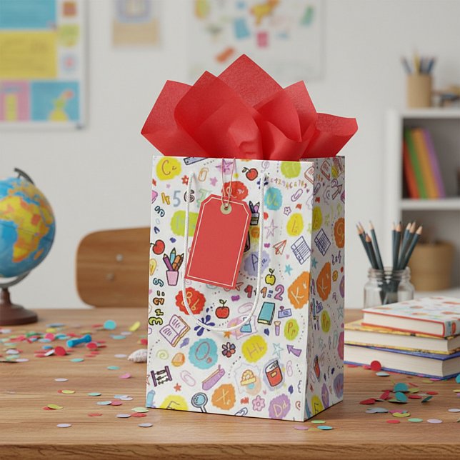 Sac Cadeau Moyen Thème d'école lumineux  (Créateur téléchargé)
