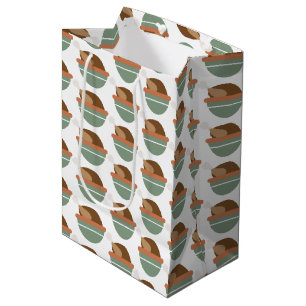 Sac Cadeau Moyen Thème Dinde de Thanksgiving