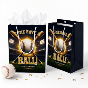 Sac Cadeau Moyen Thème sportif pour fête d'anniversaire de baseball