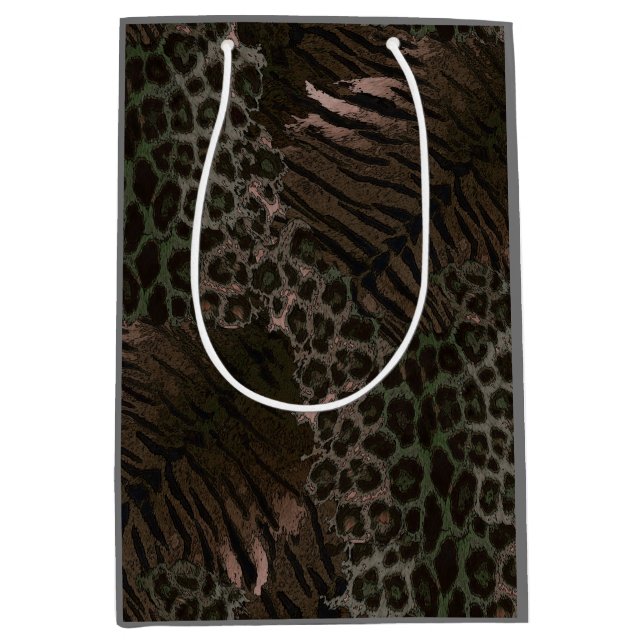 Sac Cadeau Moyen Tigre léopard tendance (Devant)