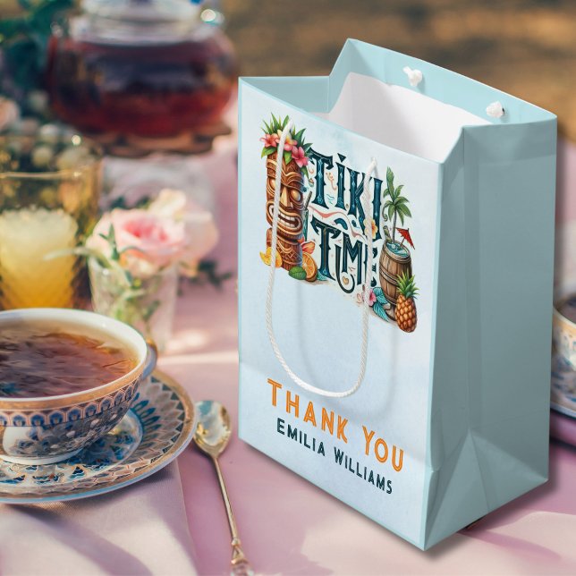 Sac Cadeau Moyen TIKI Party personnalisé (Créateur téléchargé)