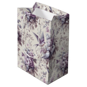 Sac Cadeau Moyen Toile de France Fleurie Birds