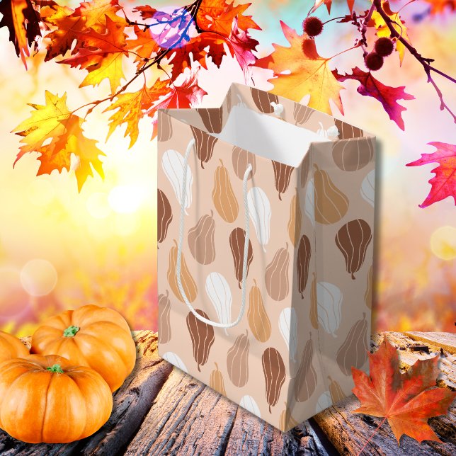 Sac Cadeau Moyen Tons pastel saisonniers Automne (Seasonal Pastel tones Autumn Medium Gift Bag)