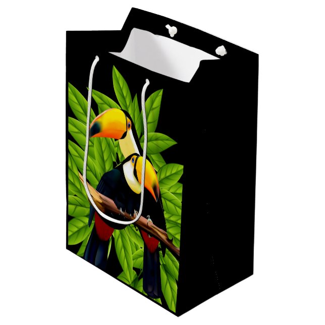 Sac Cadeau Moyen Toucan Duo (Devant Angle)