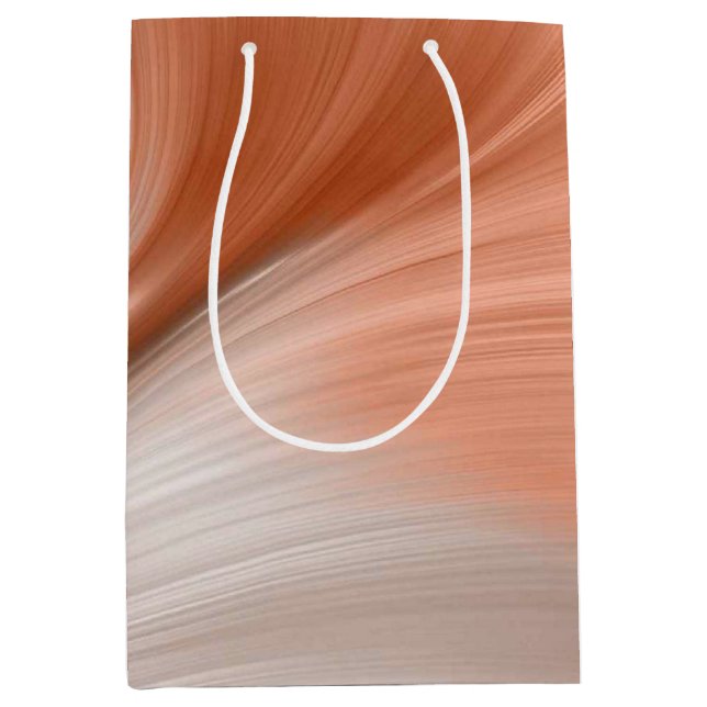 Sac Cadeau Moyen Toucher de pêche soyeux (Devant)