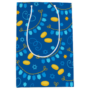 Sac Cadeau Moyen Toupies de Hanouka