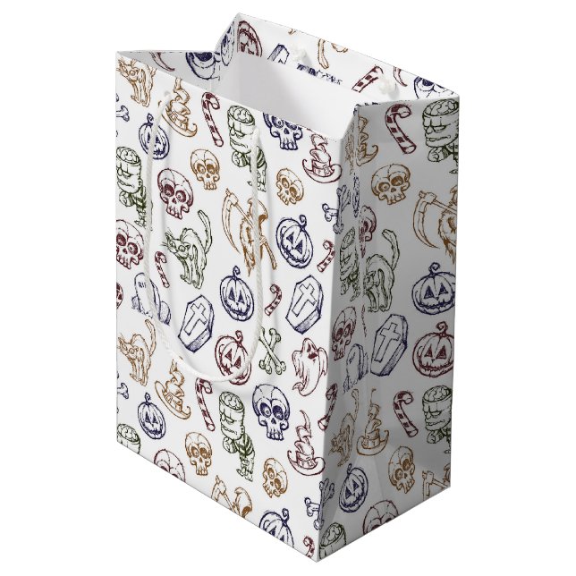 Sac Cadeau Moyen Tour de friandise (Dos Angle)