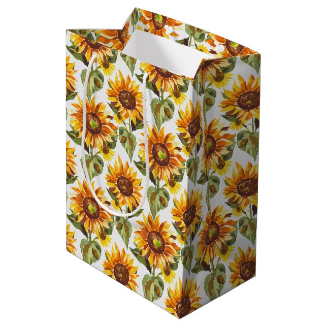 Sac Cadeau Moyen Tournesol (Dos Angle)