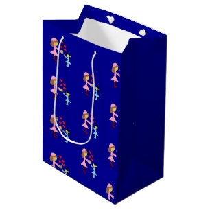 Sac Cadeau Moyen Tous les enfants ont besoin d'amour : bleu foncé