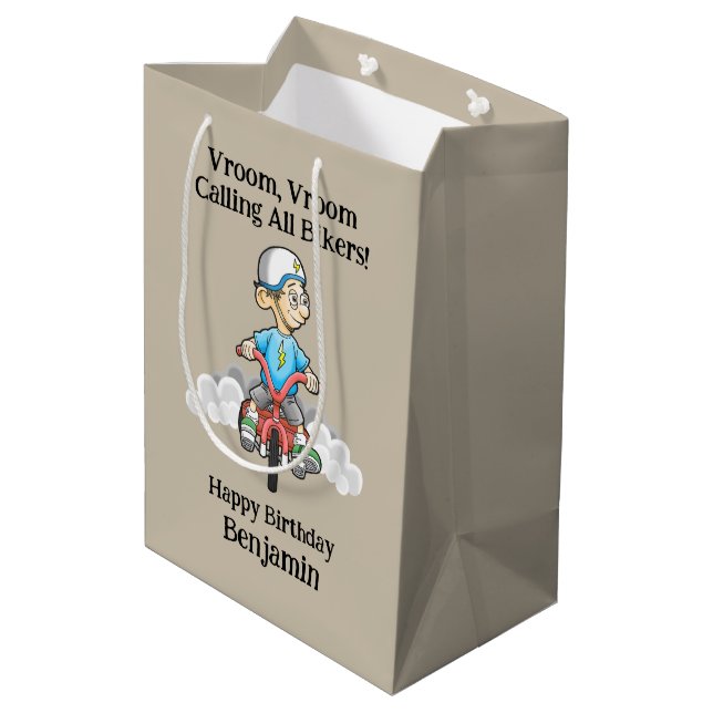 Sac Cadeau Moyen Tous les motards (Dos Angle)