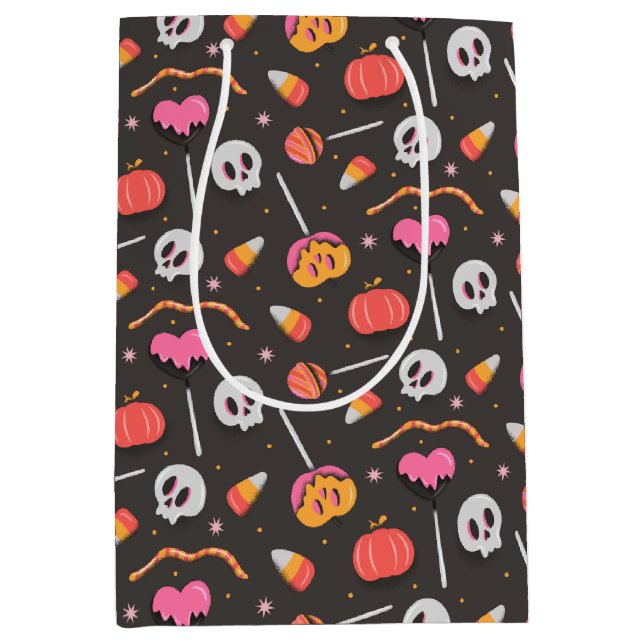 Sac Cadeau Moyen Traitements d'Halloween (Devant)