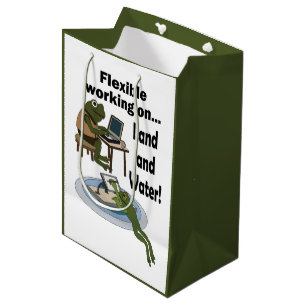 Sac Cadeau Moyen Travail Flexible Grenouille Bureau Entreprise Humo