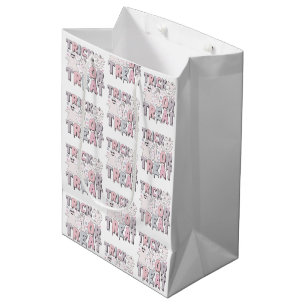 Sac Cadeau Moyen Trick or Treat Fantômes Mignons Blanc Halloween
