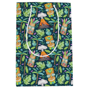 Sac Cadeau Moyen Tropical Amusement Jungle Tiki Volcano