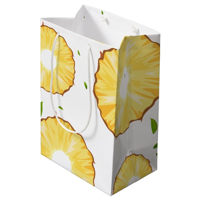 Sac Cadeau Moyen TROPICAL ÉTÉ Aiguille FRUITS motif de tranche (Dos Angle)