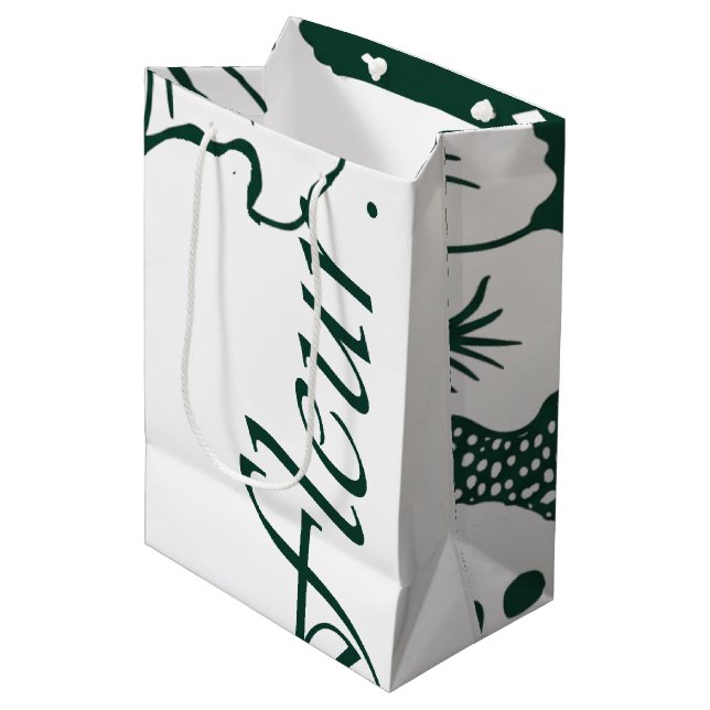 Sac Cadeau Moyen Tropical Modernism Bouquet Bag (Monochrome) (Devant Angle)