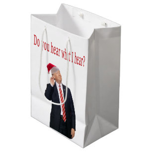 Sac Cadeau Moyen Trump Christmas : Entendez-Vous Ce Que J'Entends ?