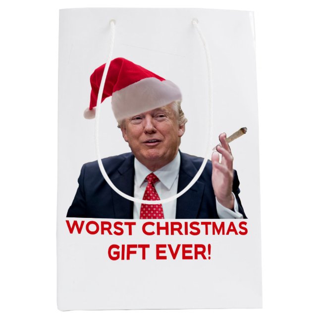 Sac Cadeau Moyen Trump, le pire cadeau de Noël jamais fait ! (Devant)