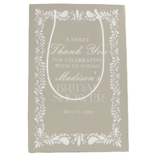 Sac Cadeau Moyen Tuiles de Talavera Beige Faveurs de Mariage Fiesta