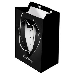 Sac Cadeau Moyen Tuxedo personnalisé classique