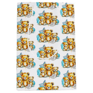 Sac Cadeau Moyen Twin Baby of Color Baby shower ou nouveau bébé