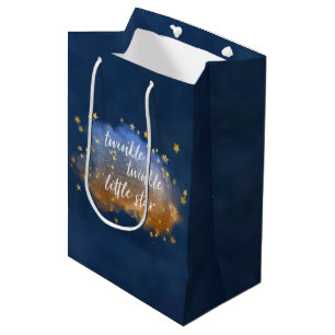 Sac Cadeau Moyen Twinkle Little Star   Poussière d'or en cuivre ble