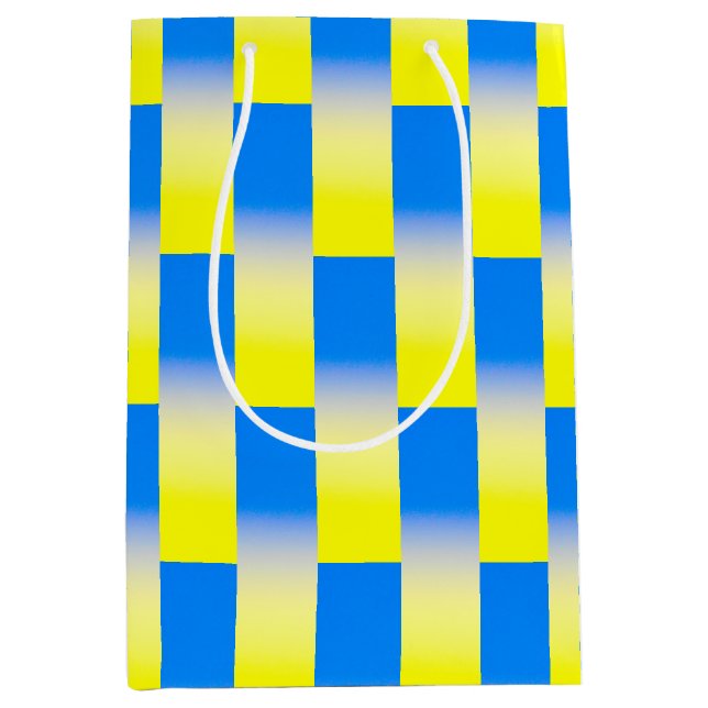 Sac Cadeau Moyen Ukraine bleue et jaune La paix inspirée par la gue (Devant)