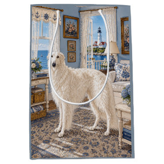 Sac Cadeau Moyen Un Borzoï de Nantucket