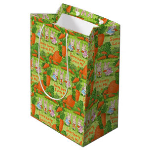 Sac Cadeau Moyen Un Lapin De Pâques M'Aime