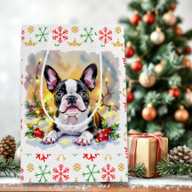 Un Noël doux avec un Terrier de Boston