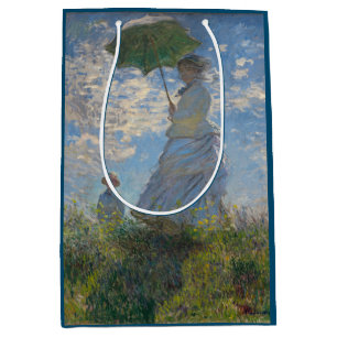 Sac Cadeau Moyen Une femme avec un parasol Paysage français