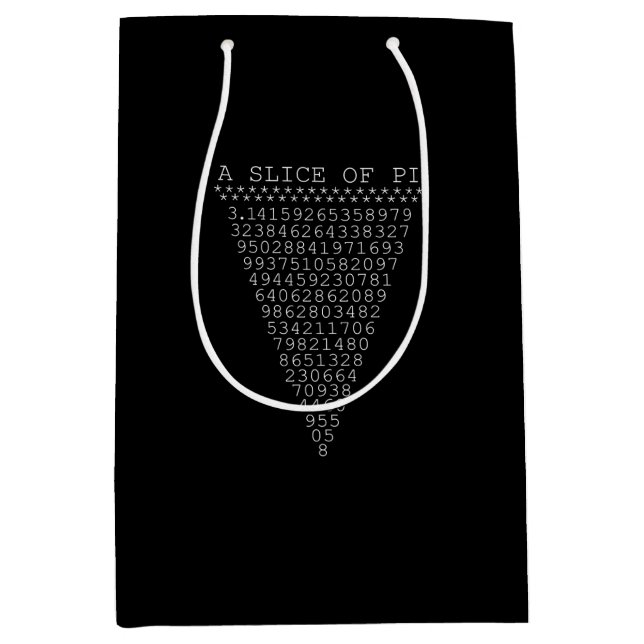 Sac Cadeau Moyen Une tranche du triangle Pi (Devant)